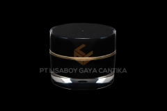 1001-10-ACRYLIC-ROUND-JAR-BLACK-LIST-GOLD-10-GR