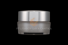 1004-3-ACRYLIC-ROUND-CHROME-SILVER-JAR-SILVER-15-GR